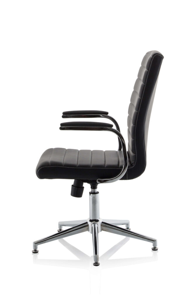 ezra medium back leather executive office chair with arms
