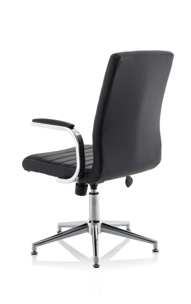 ezra medium back leather executive office chair with arms