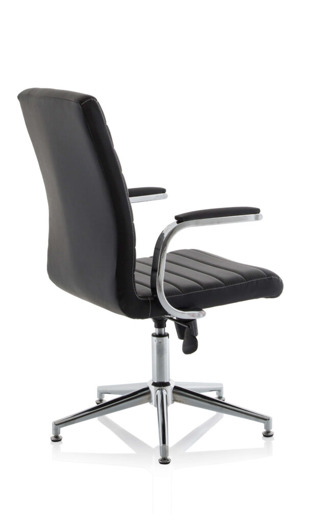 ezra medium back leather executive office chair with arms