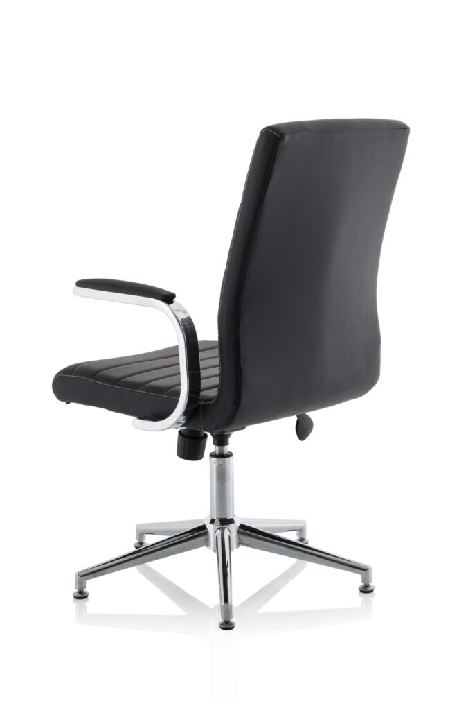 ezra medium back leather executive office chair with arms