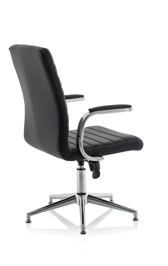 ezra medium back leather executive office chair with arms