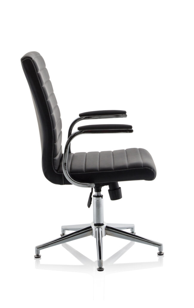 ezra medium back leather executive office chair with arms