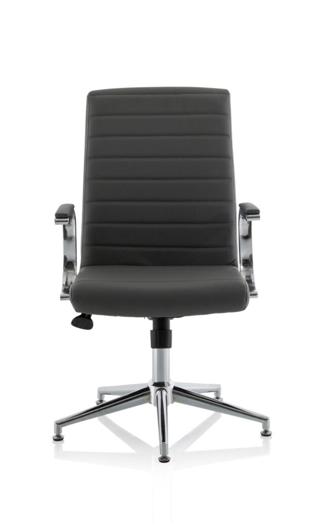 ezra medium back leather executive office chair with arms
