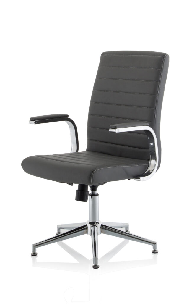 ezra medium back leather executive office chair with arms