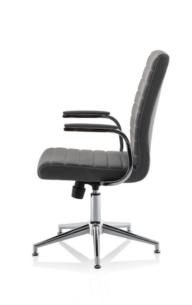 ezra medium back leather executive office chair with arms