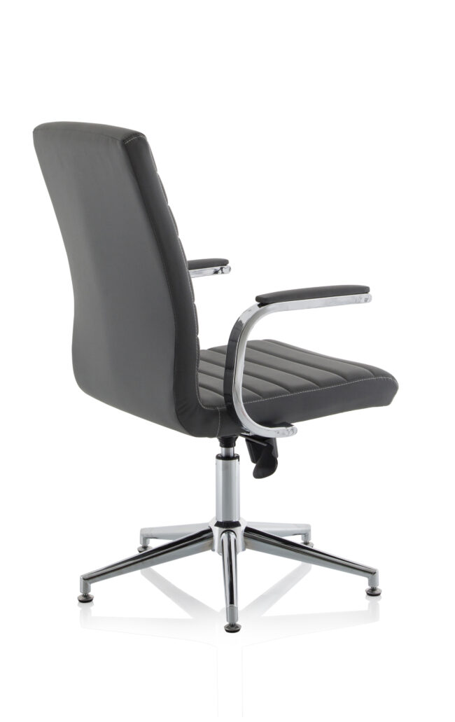 ezra medium back leather executive office chair with arms