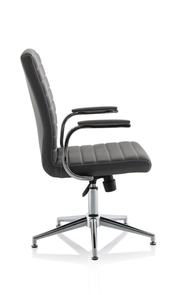 ezra medium back leather executive office chair with arms