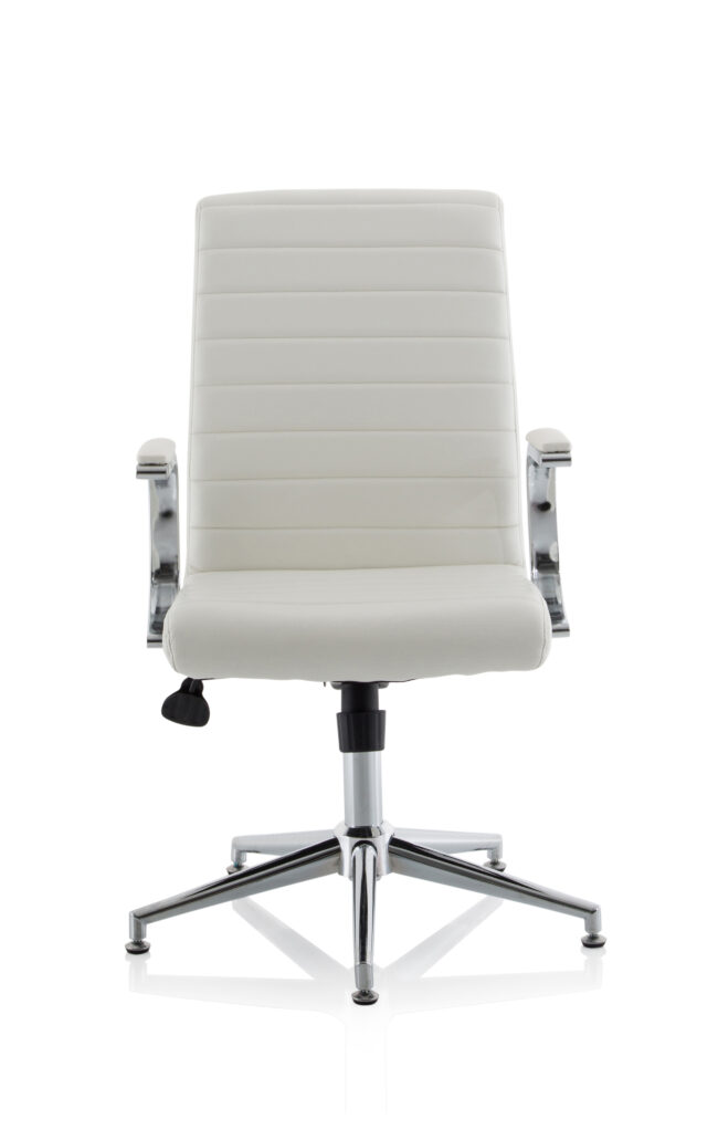 ezra medium back leather executive office chair with arms