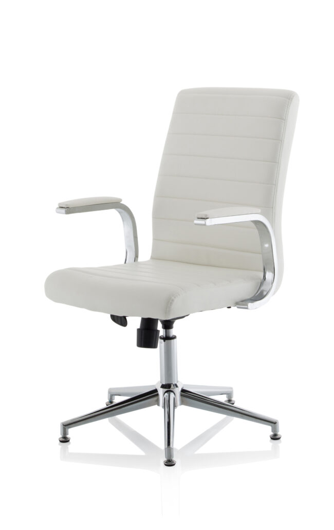 ezra medium back leather executive office chair with arms