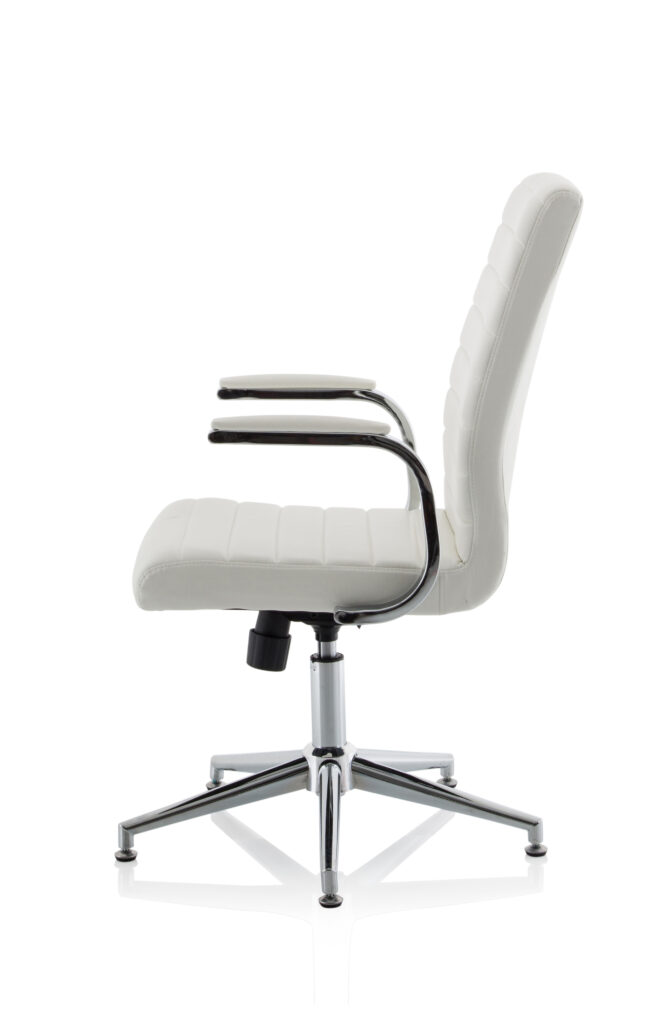 ezra medium back leather executive office chair with arms