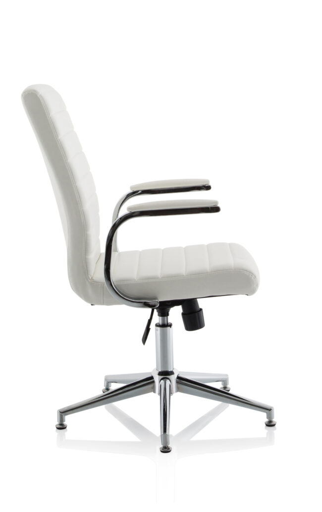 ezra medium back leather executive office chair with arms