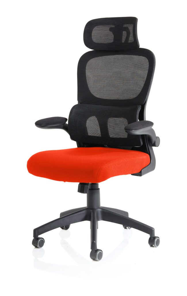 iris task operator mesh back fabric seat with headrest