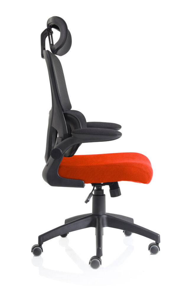iris task operator mesh back fabric seat with headrest