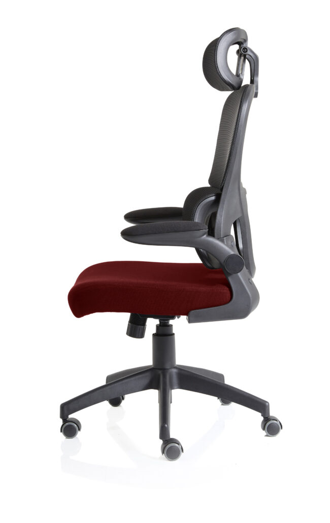 iris task operator mesh back fabric seat with headrest
