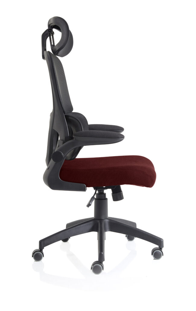 iris task operator mesh back fabric seat with headrest