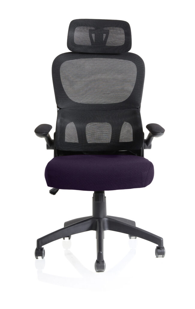 iris task operator mesh back fabric seat with headrest