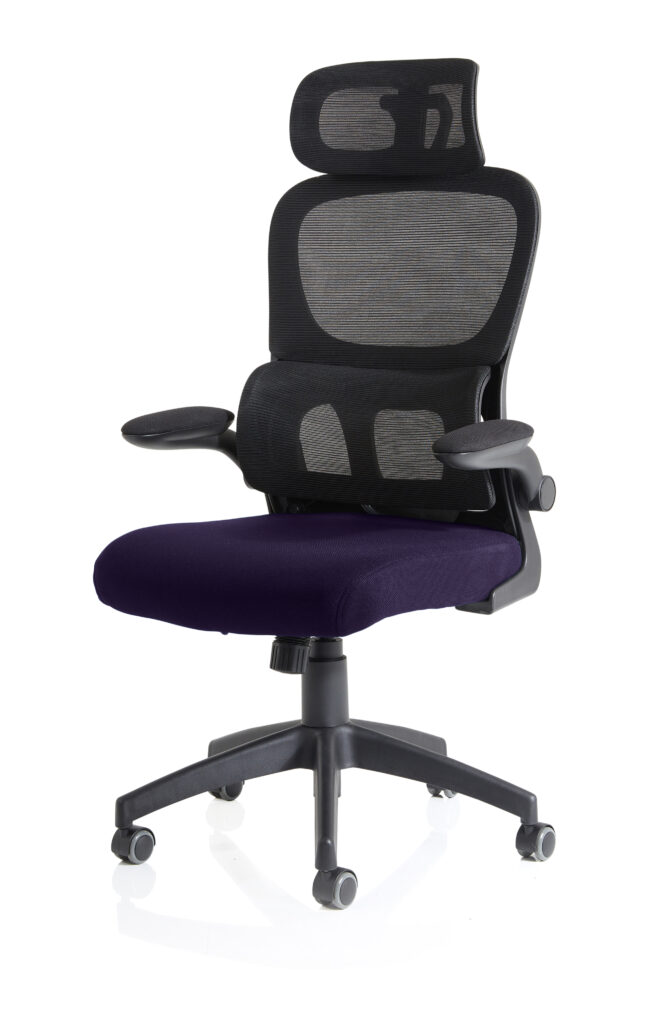 iris task operator mesh back fabric seat with headrest