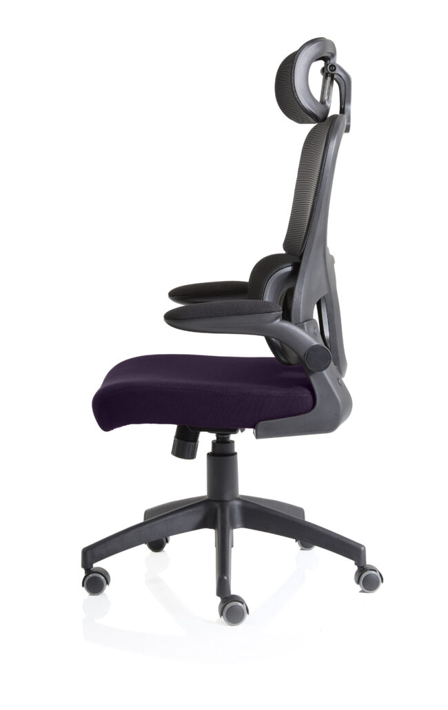 iris task operator mesh back fabric seat with headrest