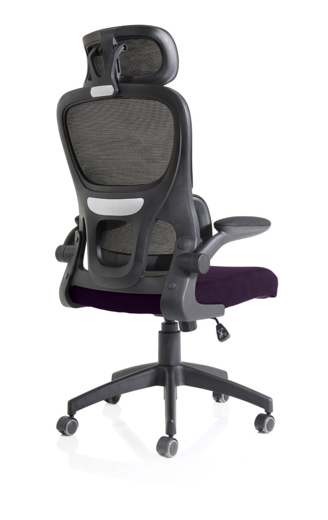 iris task operator mesh back fabric seat with headrest