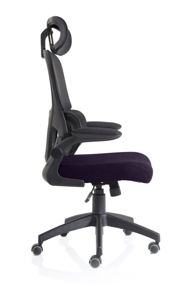 iris task operator mesh back fabric seat with headrest