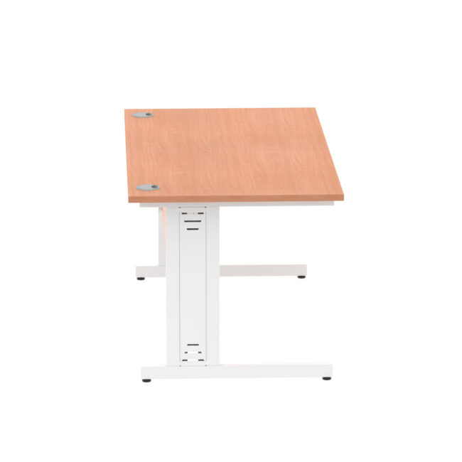 impulse 1600mm straight desk cable managed leg