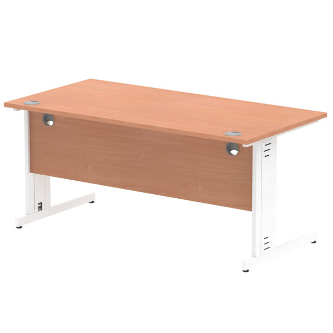 impulse 1600mm straight desk cable managed leg