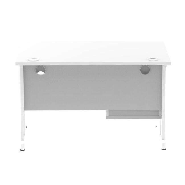 impulse 1200mm cantilever straight desk with single fixed pedestal