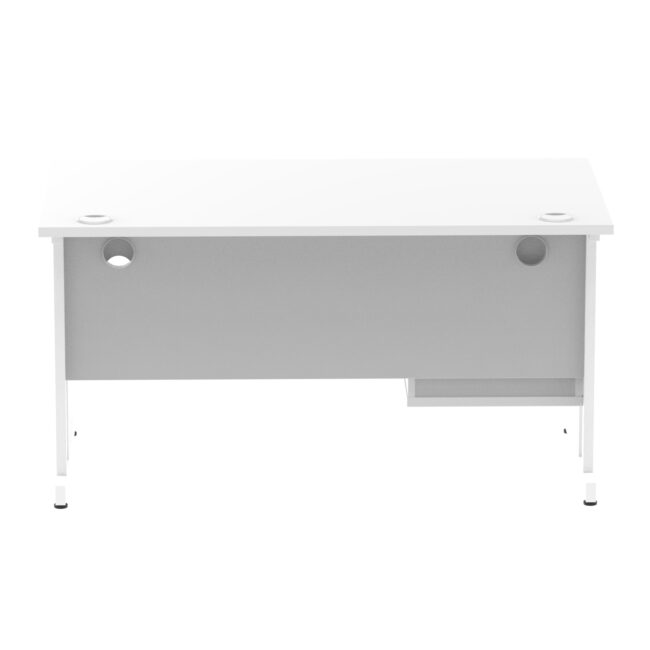 impulse 1400mm cantilever straight desk with single fixed pedestal