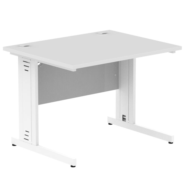 impulse 1000mm straight desk cable managed leg