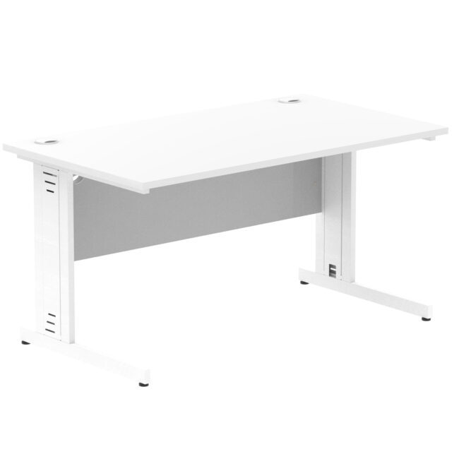 impulse 1400mm straight desk cable managed leg