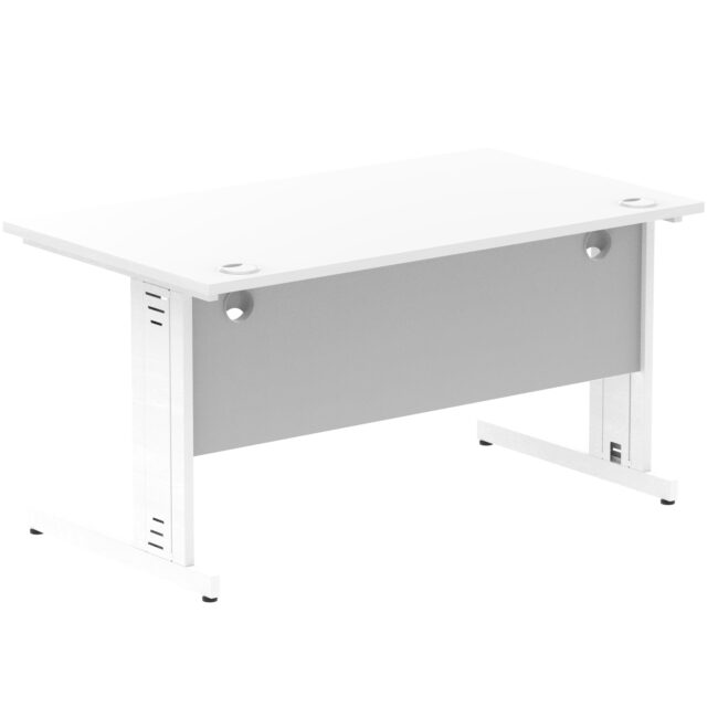 impulse 1400mm straight desk cable managed leg