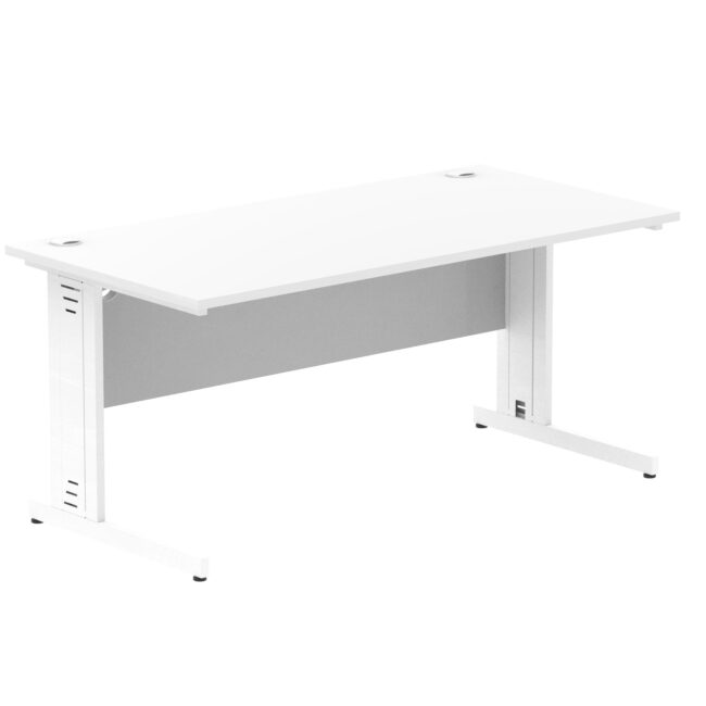 impulse 1600mm straight desk cable managed leg