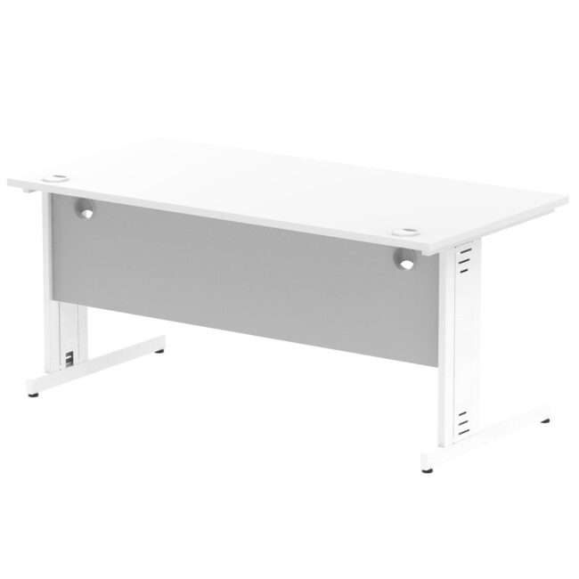impulse 1600mm straight desk cable managed leg