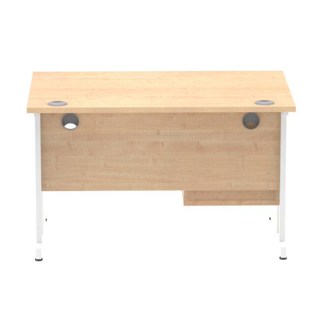 impulse 1200mm cantilever straight desk with single fixed pedestal