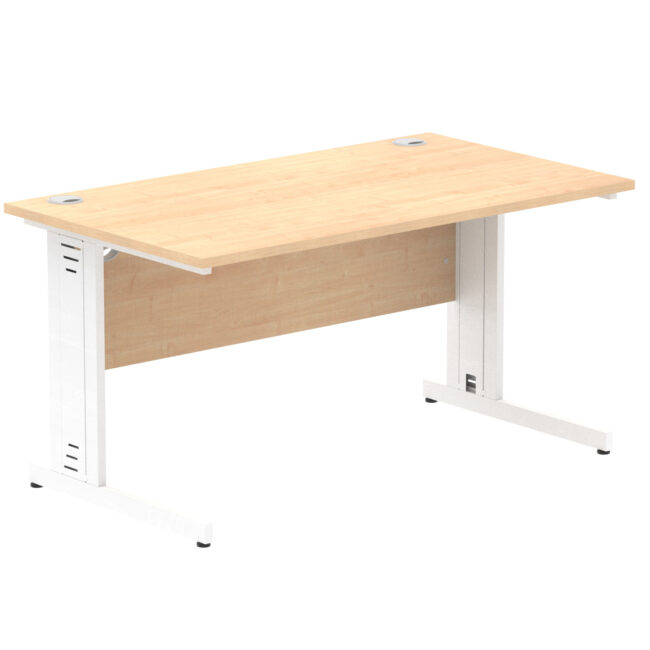 impulse 1400mm straight desk cable managed leg