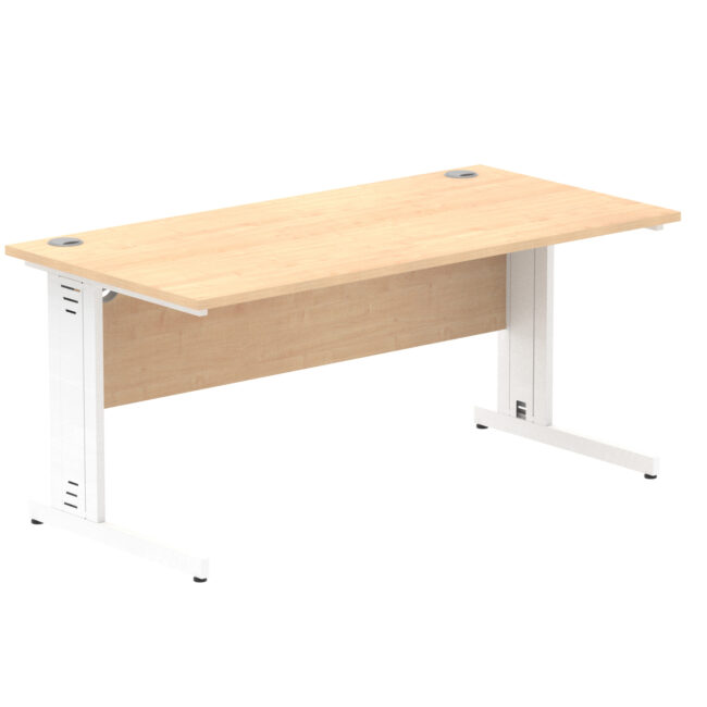 impulse 1600mm straight desk cable managed leg
