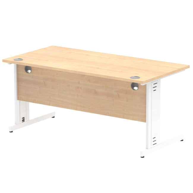 impulse 1600mm straight desk cable managed leg