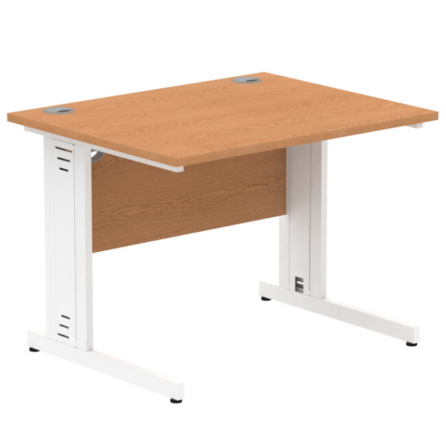 impulse 1000mm straight desk cable managed leg