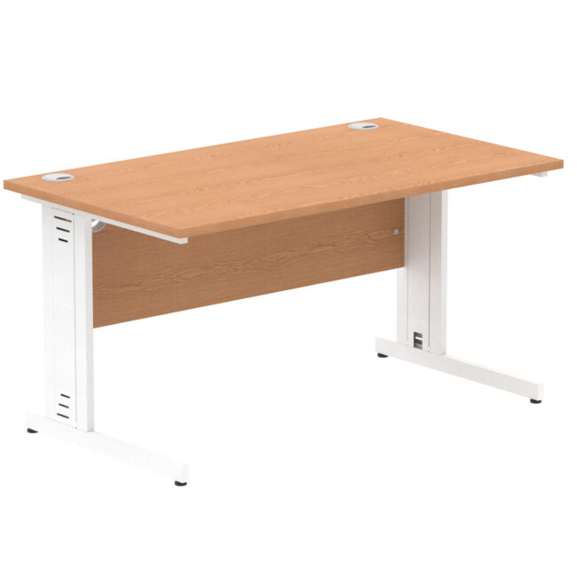 impulse 1400mm straight desk cable managed leg