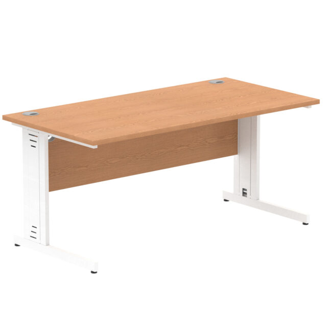 impulse 1600mm straight desk cable managed leg