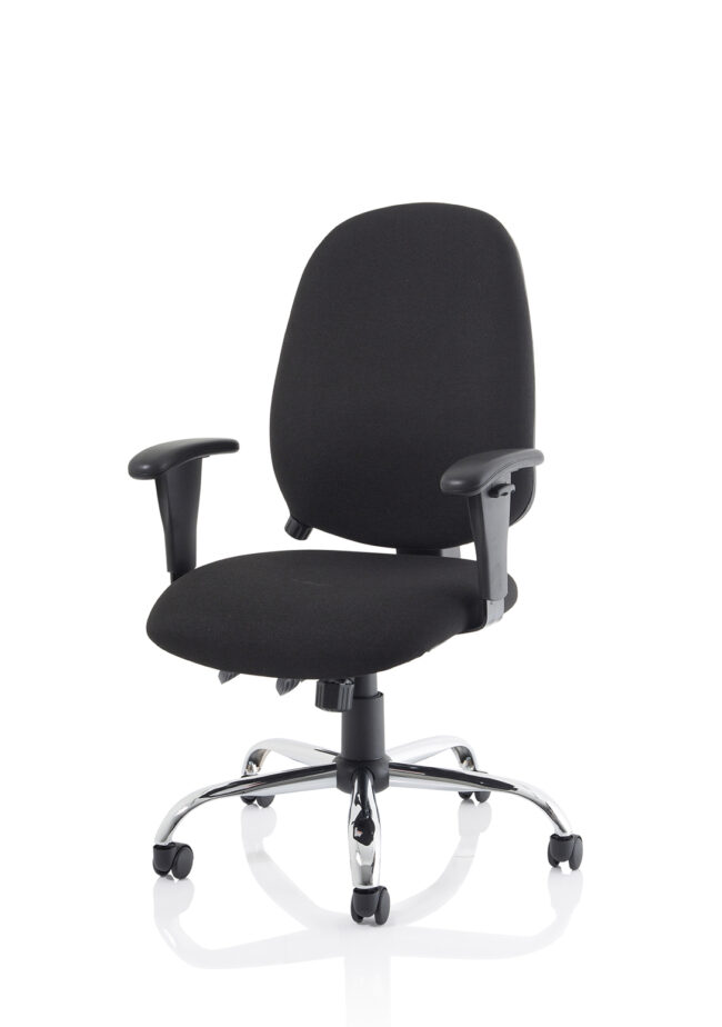 lisbon medium back task operator office chair with height adjustable arms