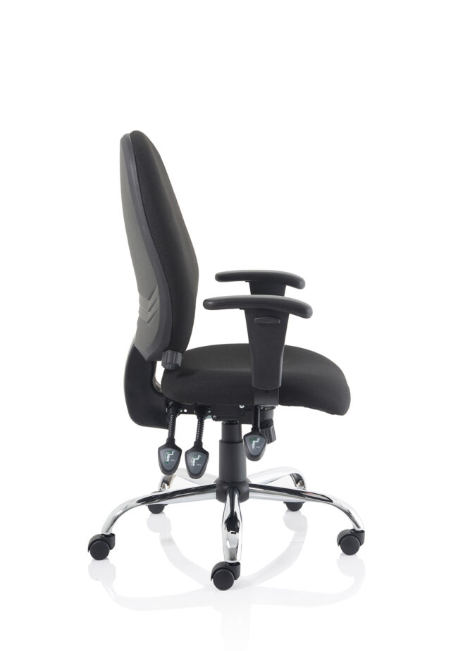 lisbon medium back task operator office chair with height adjustable arms