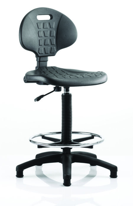 malaga polyurethane medium back hi rise draughtsman task operator office chair
