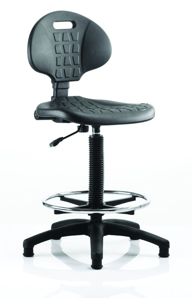 malaga polyurethane medium back hi rise draughtsman task operator office chair