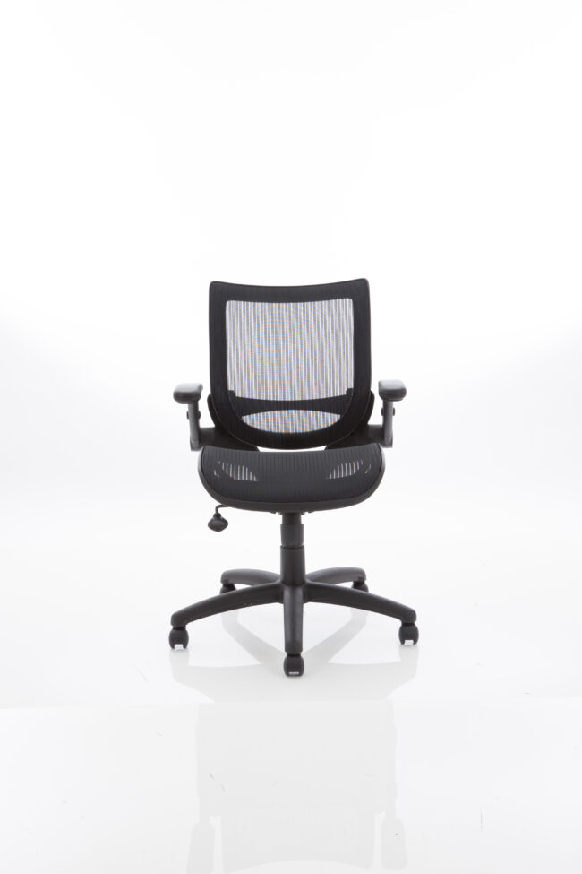 fuller medium mesh back task operator office chair with folding arms
