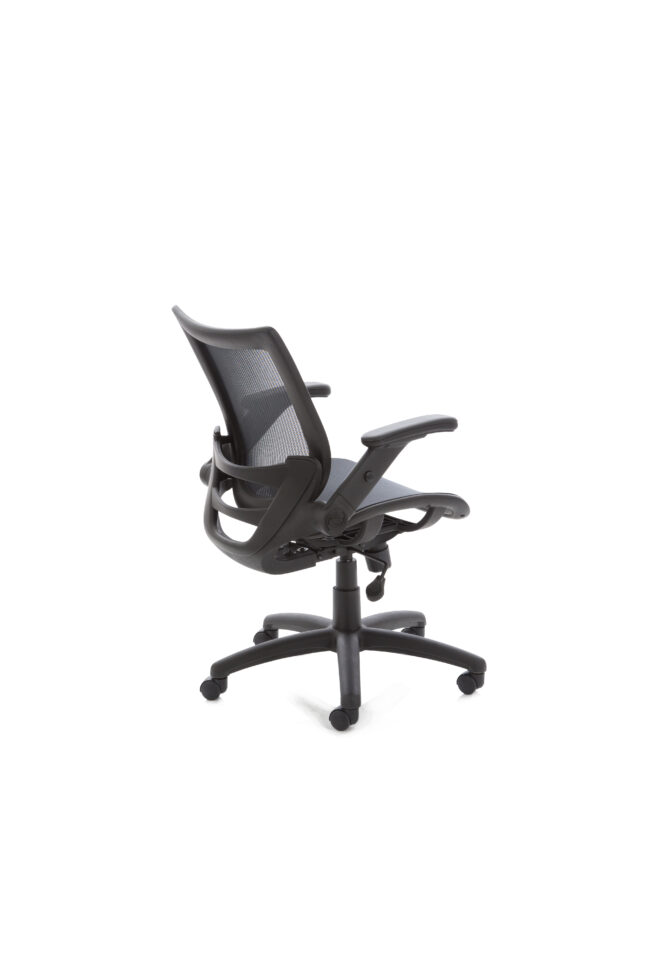 fuller medium mesh back task operator office chair with folding arms