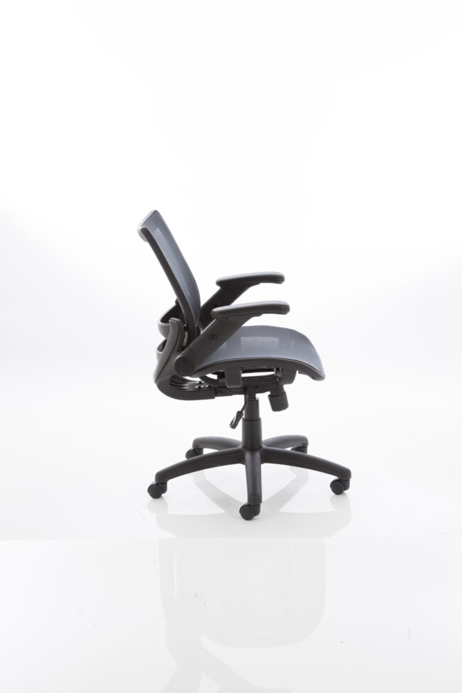 fuller medium mesh back task operator office chair with folding arms