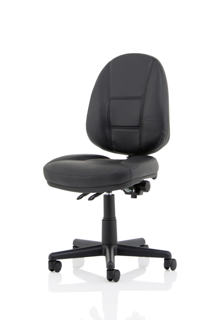jackson medium back black leather task operator office chair