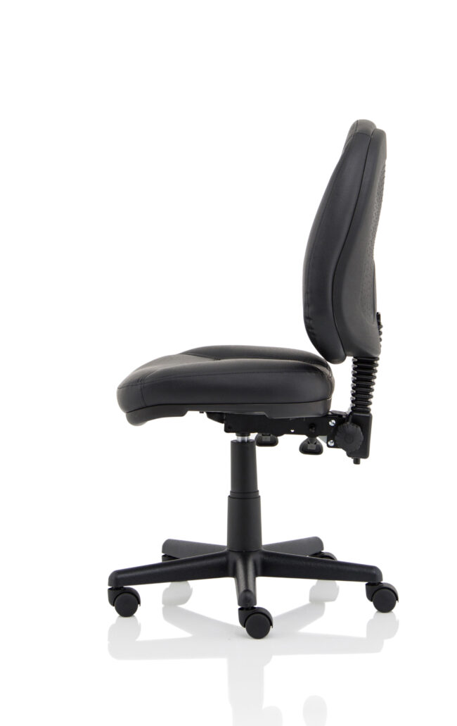 jackson medium back black leather task operator office chair