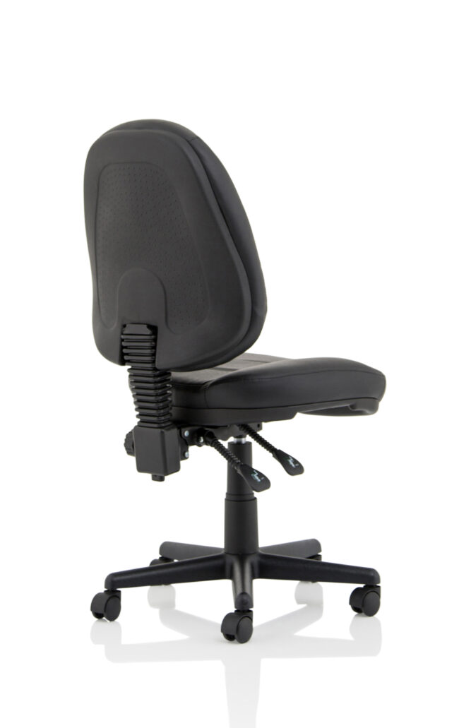 jackson medium back black leather task operator office chair
